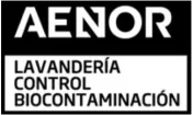 Logotipo Aenor lavandería control biocontaminación